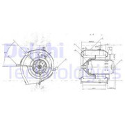 TSP0545028 Elektromotor, vnitřní ventilátor DELPHI