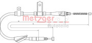 10.5156 METZGER żażné lanko parkovacej brzdy 10.5156 METZGER