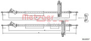 10.5357 METZGER żażné lanko parkovacej brzdy 10.5357 METZGER