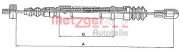 10.824 METZGER żażné lanko parkovacej brzdy 10.824 METZGER