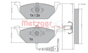 1170002 Sada brzdových destiček, kotoučová brzda GREENPARTS METZGER