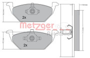 1170027 METZGER sada brzdových platničiek kotúčovej brzdy 1170027 METZGER