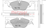 1170063 Sada brzdových destiček, kotoučová brzda METZGER