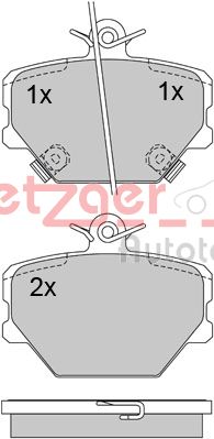 1170077 METZGER sada brzdových platničiek kotúčovej brzdy 1170077 METZGER