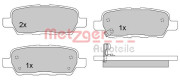 1170079 Sada brzdových destiček, kotoučová brzda GREENPARTS METZGER