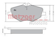 1170087 Sada brzdových destiček, kotoučová brzda METZGER