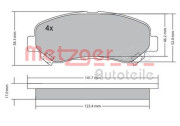 1170093 Sada brzdových destiček, kotoučová brzda METZGER