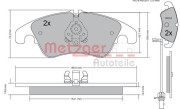 1170127 Sada brzdových destiček, kotoučová brzda GREENPARTS METZGER