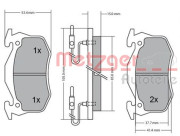 1170176 Sada brzdových destiček, kotoučová brzda METZGER