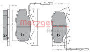 1170195 Sada brzdových destiček, kotoučová brzda GREENPARTS METZGER