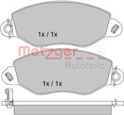 1170210 METZGER sada brzdových platničiek kotúčovej brzdy 1170210 METZGER