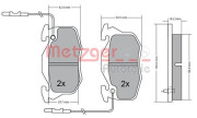 1170309 METZGER sada brzdových platničiek kotúčovej brzdy 1170309 METZGER