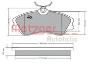 1170377 Sada brzdových destiček, kotoučová brzda GREENPARTS METZGER