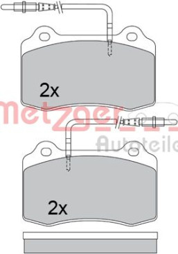 1170399 METZGER sada brzdových platničiek kotúčovej brzdy 1170399 METZGER