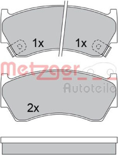 1170433 Sada brzdových destiček, kotoučová brzda METZGER