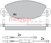 1170437 METZGER sada brzdových platničiek kotúčovej brzdy 1170437 METZGER