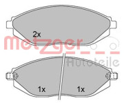 1170446 Sada brzdových destiček, kotoučová brzda METZGER