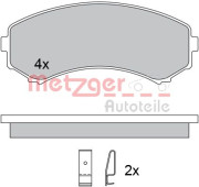 1170450 Sada brzdových destiček, kotoučová brzda METZGER