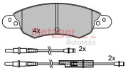 1170502 METZGER sada brzdových platničiek kotúčovej brzdy 1170502 METZGER