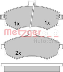 1170506 Sada brzdových destiček, kotoučová brzda METZGER