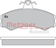 1170512 Sada brzdových destiček, kotoučová brzda METZGER