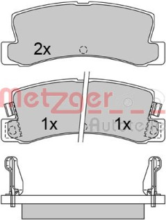 1170546 Sada brzdových destiček, kotoučová brzda METZGER