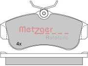 1170574 Sada brzdových destiček, kotoučová brzda METZGER