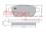 1170637 METZGER sada brzdových platničiek kotúčovej brzdy 1170637 METZGER