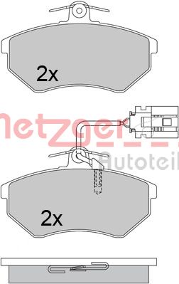 1170674 Sada brzdových destiček, kotoučová brzda METZGER