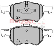 1170756 Sada brzdových destiček, kotoučová brzda METZGER