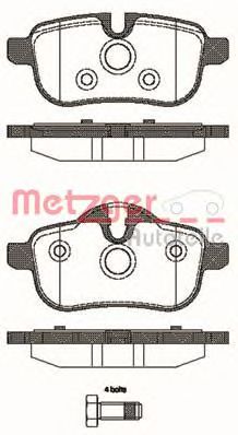 1170783 METZGER sada brzdových platničiek kotúčovej brzdy 1170783 METZGER