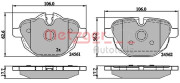 1170784 Sada brzdových destiček, kotoučová brzda GREENPARTS METZGER