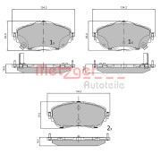 1170797 Sada brzdových destiček, kotoučová brzda GREENPARTS METZGER