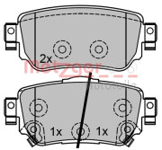 1170802 METZGER sada brzdových platničiek kotúčovej brzdy 1170802 METZGER