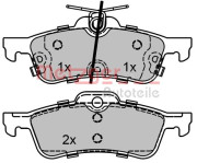 1170815 Sada brzdových destiček, kotoučová brzda METZGER