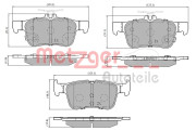 1170827 Sada brzdových destiček, kotoučová brzda GREENPARTS METZGER