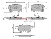 1170831 Sada brzdových destiček, kotoučová brzda METZGER
