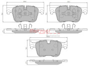 1170850 Sada brzdových destiček, kotoučová brzda METZGER