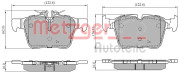 1170858 Sada brzdových destiček, kotoučová brzda GREENPARTS METZGER