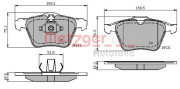 1170864 Sada brzdových destiček, kotoučová brzda GREENPARTS METZGER