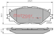 1170867 Sada brzdových destiček, kotoučová brzda GREENPARTS METZGER