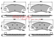 1170879 Sada brzdových destiček, kotoučová brzda GREENPARTS METZGER