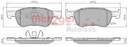 1170891 Sada brzdových destiček, kotoučová brzda GREENPARTS METZGER