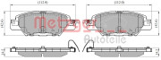 1170920 METZGER sada brzdových platničiek kotúčovej brzdy 1170920 METZGER