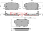 1170924 METZGER sada brzdových platničiek kotúčovej brzdy 1170924 METZGER