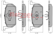1170925 Sada brzdových destiček, kotoučová brzda METZGER