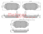 1170937 Sada brzdových destiček, kotoučová brzda METZGER