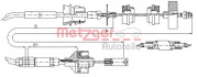 11.3038 METZGER lanko ovládania spojky 11.3038 METZGER