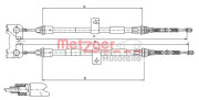 11.5445 METZGER żażné lanko parkovacej brzdy 11.5445 METZGER