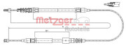 11.5762 METZGER żażné lanko parkovacej brzdy 11.5762 METZGER